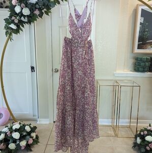 ASTR Pink Ditsy Dress